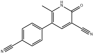 3-Pyridinecarbonitrile, 5-(4-cyanophenyl)-1,2-dihydro-6-methyl-2-oxo- 구조식 이미지