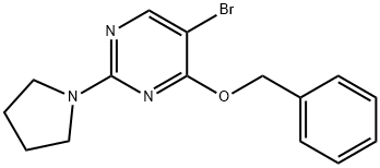 4-BENZYLOXY-5-BROMO-2-(PYRROLIDIN-1-YL)PYRIMIDINE 구조식 이미지