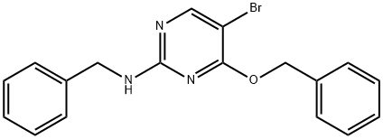 2-BENZYLAMINO-4-BENZYLOXY-5-BROMOPYRIMIDINE Structure