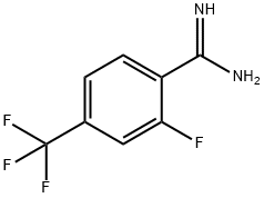 2-FLUORO-4-TRIFLUOROMETHYL-BENZAMIDINE Structure