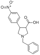1-BENZYL-4-(4-NITRO-PHENYL)-PYRROLIDINE-3-CARBOXYLIC ACID Structure