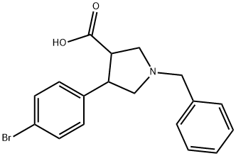 1-벤질-4-(4-브로모-페닐)-피롤리딘-3-카르복실산염산염 구조식 이미지