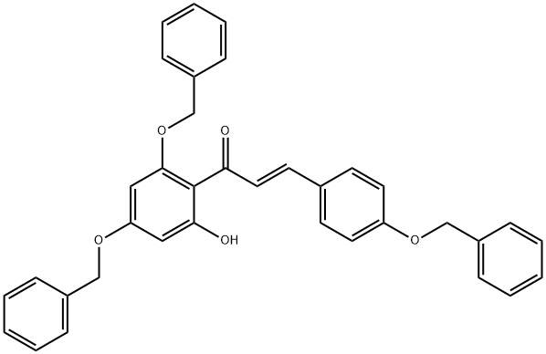 E-3-(4-BENZYLOXY)-1-(2.4-BISBENZYLOXY-6-HYDROXY)PHENYL)PROPENONE 구조식 이미지