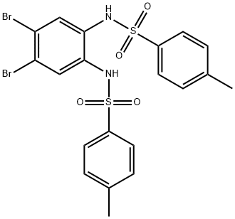N-(4,5-Dibromo-2-([(4-methylphenyl)sulfonyl]amino)phenyl)-4-methylbenzenesulfonamide 구조식 이미지
