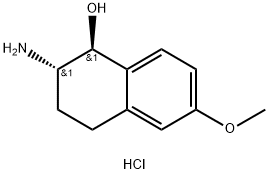 2-아미노-6-메톡시-1,2,3,4-테트라히드로-나프탈렌-1-올염산염 구조식 이미지