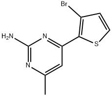 4-(3-BROMO-2-THIENYL)-6-METHYL-2-PYRIMIDINAMINE Structure