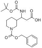 3-N-BOC-AMINO-3-(3'-CBZ)PIPERIDINE-PROPIONIC ACID ETHYL ESTER
 구조식 이미지