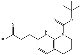 8-N-BOC-5,6,7,8-TETRAHYDRO-1,8-NAPHTHYRIDIN-2-PROPOINIC ACID
 구조식 이미지