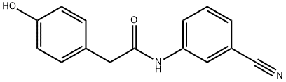 N-(3-CYANO-PHENYL)-2-(4-HYDROXY-PHENYL)-ACETAMIDE
 Structure