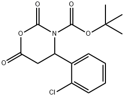 N-BOC-BETA-ALANINE-BETA-2'-클로로페닐-N-카르복시안하이드라이드 구조식 이미지