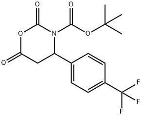 N-BOC-BETA-ALANINE-BETA-4'-TRIFLUOROMETHYLPHENYL-N-CARBOXYANHYDRIDE
 구조식 이미지