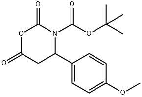 N-BOC-베타-알라닌-베타-4'-METHOXYPENYL-N-CARBOXYANHYDRIDE 구조식 이미지