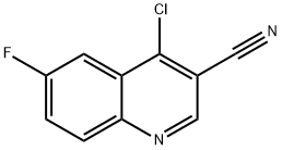 4-CHLORO-6-FLUORO-QUINOLINE-3-CARBONITRILE
 Structure