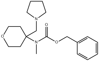 METHYL-(4-PYRROLIDIN-1-YLMETHYL-TETRAHYDRO-PYRAN-4-YL)-CARBAMIC ACID BENZYL ESTER
 구조식 이미지