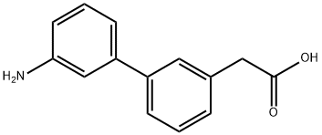 3-BIPHENYL-3'-AMINO-ACETIC ACID
 Structure