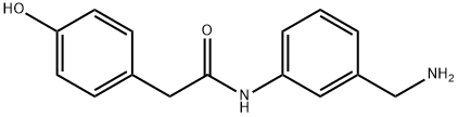 N-(3-AMINOMETHYL-PHENYL)-2-(4-HYDROXY-PHENYL)-ACETAMIDE
 Structure