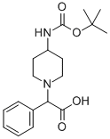 (4-N-BOC-AMINO-PIPERIDIN-1-YL)-PHENYL-ACETIC ACID
 Structure
