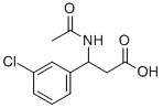 N-ACETYL-2-(3-CHLOROPHENYL)-DL-BETA-ALANINE
 Structure