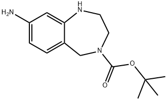 8-AMINO-1,2,3,5-TETRAHYDRO-BENZO[E][1,4]디아제핀-4-카르복실산TERT-부틸에스테르 구조식 이미지