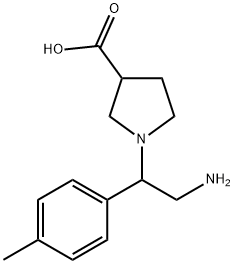 1-(2-AMINO-1-P-TOLYL-ETHYL)-PYRROLIDINE-3-CARBOXYLIC ACID
 Structure
