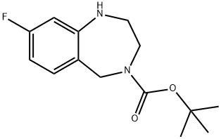 4-BOC-8-FLUORO-2,3,4,5-TETRAHYDRO-1H-BENZO[E][1,4]DIAZEPINE
 구조식 이미지