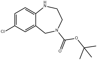 4-BOC-7-CHLORO-2,3,4,5-TETRAHYDRO-1H-BENZO[E][1,4]DIAZEPINE
 구조식 이미지