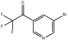 1- (5-Бром-3-пиридинил) -2,2,2-трифторэтанон структурированное изображение