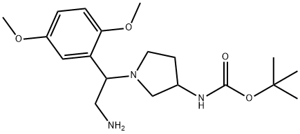 3-N-BOC-AMINO-1-[2-AMINO-1-(2,5-DIMETHOXY-PHENYL)-ETHYL]-PYRROLIDINE
 구조식 이미지