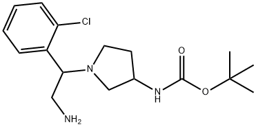 3-N-BOC-AMINO-1-[2-AMINO-1-(2-CHLORO-PHENYL)-ETHYL]-PYRROLIDINE
 Structure