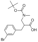 2-N-BOC-3-(3-BROMO-PHENYL)-2-METHYLAMINOMETHYL-PROPIONIC ACID
 Structure