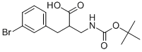 2-N-BOC-2-AMINOMETHYL-3-(3-BROMO-PHENYL)-PROPIONIC ACID
 Structure