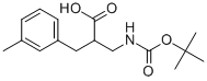 2-N-BOC-2-AMINOMETHYL-3-M-TOLYL-PROPIONIC ACID
 Structure