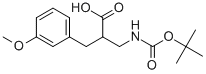 2-N-BOC-2-AMINOMETHYL-3-(3-METHOXY-PHENYL)-PROPIONIC ACID
 Structure