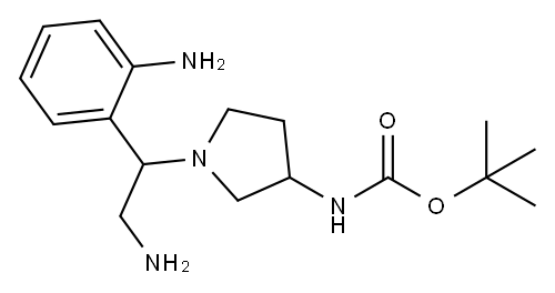 3-N-BOC-AMINO-1-[2-AMINO-1-(2-AMINO-PHENYL)-ETHYL]-PYRROLIDINE
 Structure