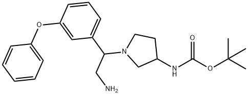 3-N-BOC-AMINO-1-[2-AMINO-1-(3-PHENOXY-PHENYL)-ETHYL]-PYRROLIDINE
 구조식 이미지