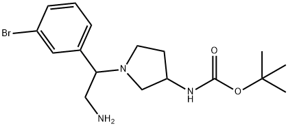 3-N-BOC-AMINO-1-[2-AMINO-1-(3-BROMO-PHENYL)-ETHYL]-PYRROLIDINE
 구조식 이미지