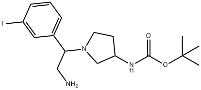 3-N-BOC-AMINO-1-[2-AMINO-1-(3-FLUORO-PHENYL)-ETHYL]-PYRROLIDINE
 구조식 이미지