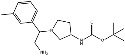 3-N-BOC-AMINO-1-(2-AMINO-1-M-TOLYL-ETHYL)-PYRROLIDINE
 Structure
