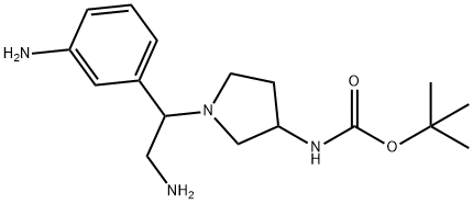3-N-BOC-AMINO-1-[2-AMINO-1-(3-AMINO-PHENYL)-ETHYL]-PYRROLIDINE
 Structure
