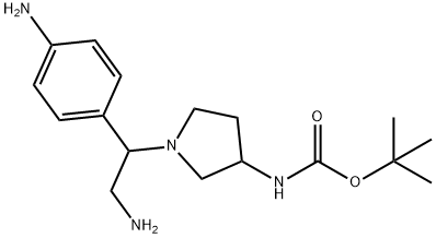 3-N-BOC-1-[2-AMINO-1-(4-AMINO-PHENYL)-ETHYL]-PYRROLIDINE
 Structure