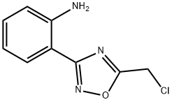 2-(5-CHLOROMETHYL-[1,2,4]OXADIAZOL-3-YL)-ANILINE
 Structure