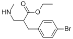 ETHYL 3-(4-BROMO-PHENYL)-2-METHYLAMINOMETHYL-PROPIONATE
 Structure