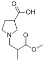 1-(2-METHOXYCARBONYL-PROPYL)-PYRROLIDINE-3-CARBOXYLIC ACID Structure