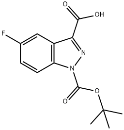 1-Boc-5-fluoro-3-indazole-carboxylic Acid Structure