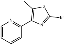 2-(2-BROMO-5-메틸-티아졸-4-YL)-피리딘 구조식 이미지