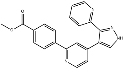 Methyl 4-(4-(3-(pyridin-2-yl)-1H-pyrazol-4-yl)pyridin-2-yl)benzoate 구조식 이미지