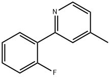 2-(2-플루오로-페닐)-4-메틸-피리딘 구조식 이미지