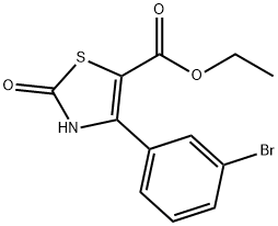 4-(3-BROMO-PHENYL)-2-OXO-2,3-DIHYDRO-THIAZOLE-5-CARBOXYLIC ACID ETHYL ESTER Structure