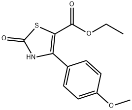 4-(4-METHOXY-PHENYL)-2-OXO-2,3-DIHYDRO-THIAZOLE-5-CARBOXYLIC ACID ETHYL ESTER Structure