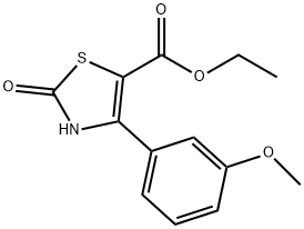 4-(3-METHOXY-PHENYL)-2-OXO-2,3-DIHYDRO-THIAZOLE-5-CARBOXYLIC ACID ETHYL ESTER Structure